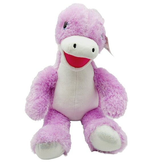 Build A Bear Purple Silver Sparkle Stegosaurus Dinosaur Plush 14” Stuffed Toy - Picture 2 of 8